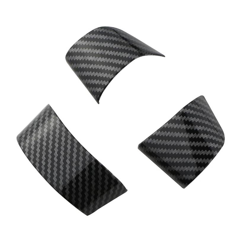 Auto Aufkleber Auto Lenkrad Tasten Panel Abdeckung Für Ford Für Focus 2 MK2 2005-2011 3Pcs Carbon Faser Trim Aufkleber Innen Zubehör Innenzubehör von XRUKGUO