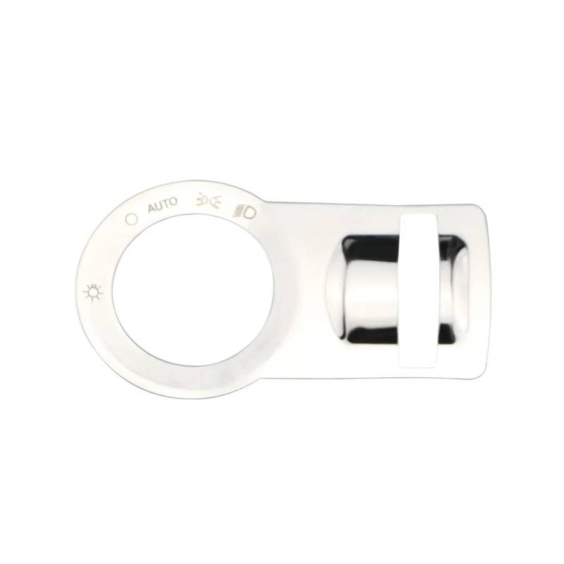 Auto Aufkleber Auto Scheinwerfer Schalter Abdeckung Aufkleber Für Chevrolet Für Cruze Für Limousine Fließheck 2009-2014 Edelstahl Kopf Lampe Trim Zubehör Innenzubehör(1 Hole Silver) von XRUKGUO