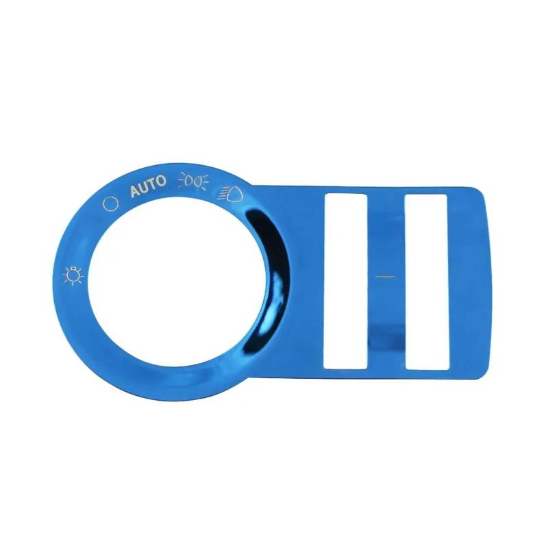 Auto Aufkleber Auto Scheinwerfer Schalter Abdeckung Aufkleber Für Chevrolet Für Cruze Für Limousine Fließheck 2009-2014 Edelstahl Kopf Lampe Trim Zubehör Innenzubehör(2 Hole Blue) von XRUKGUO