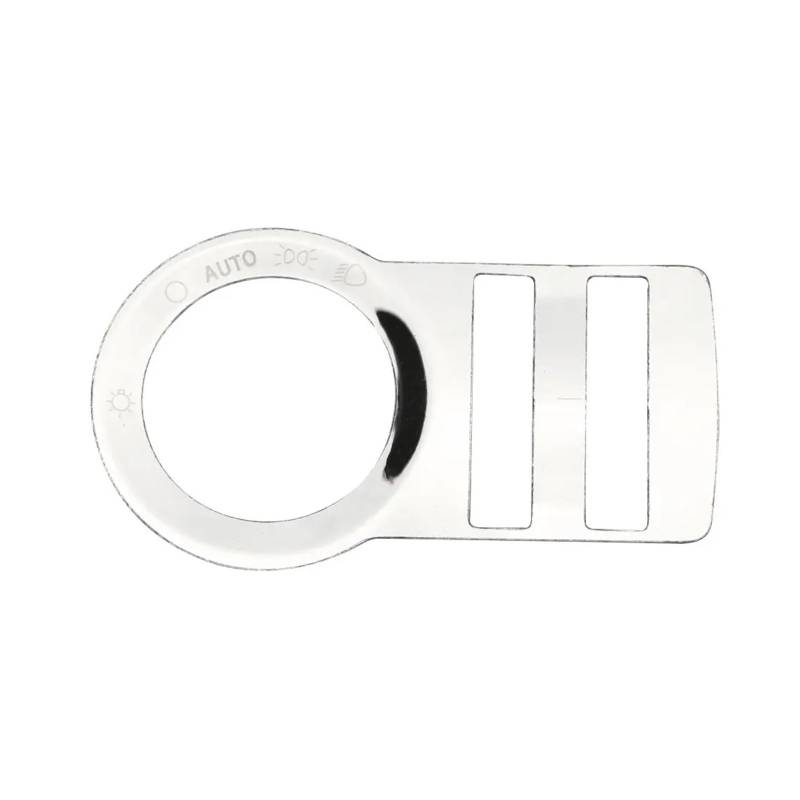 Auto Aufkleber Auto Scheinwerfer Schalter Abdeckung Aufkleber Für Chevrolet Für Cruze Für Limousine Fließheck 2009-2014 Edelstahl Kopf Lampe Trim Zubehör Innenzubehör(2 Hole Silver) von XRUKGUO