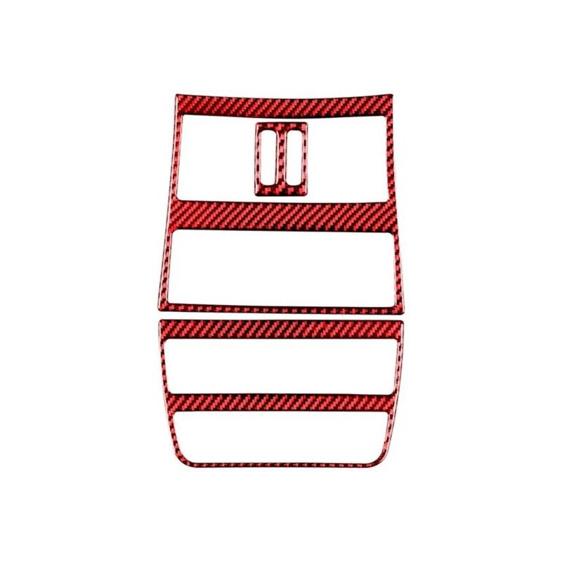 Auto Aufkleber Carbon Fiber Innen Auto Hinten Auspuff Vent Dekoration Rahmen Trim Abdeckung Aufkleber Für 5 Series F10 F18 2011-2017 Zubehör Innenzubehör(Rot) von XRUKGUO