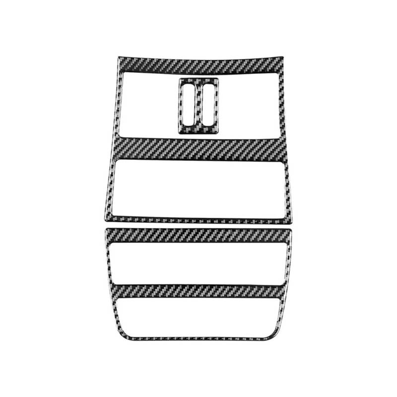 Auto Aufkleber Carbon Fiber Innen Auto Hinten Auspuff Vent Dekoration Rahmen Trim Abdeckung Aufkleber Für 5 Series F10 F18 2011-2017 Zubehör Innenzubehör(Schwarz) von XRUKGUO