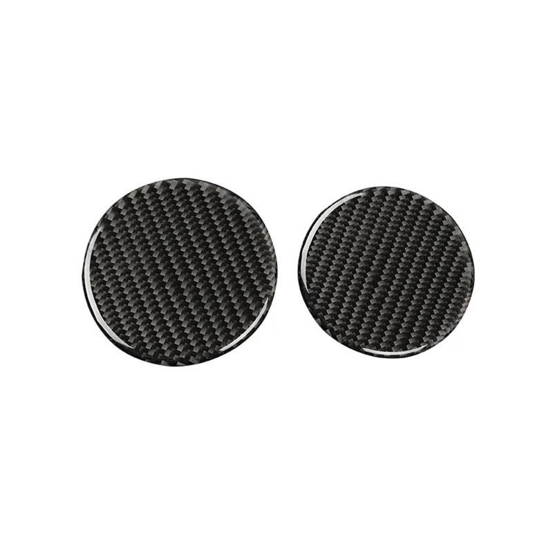 Auto Aufkleber Für Ford Für Mustang GT 2015-2021 Auto Zubehör Carbon Fiber Innen Auto Wasser Tasse Slot Dichtung Trim Abdeckung Aufkleber Aufkleber Dekor Innenzubehör(Schwarz) von XRUKGUO