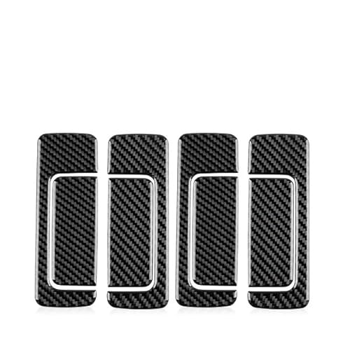 Auto Aufkleber Für Mini Für Countryman U25 2024 2025 Auto Innen Tür Griff Pull Innen Trim Aufkleber Abdeckung Weichen Carbon Panel Innenzubehör(Schwarz) von XRUKGUO