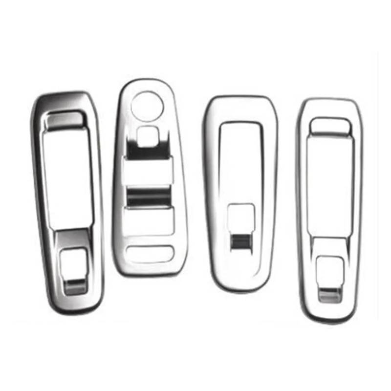 Auto Aufkleber Für Peugeot 408 308 308S 2016 2017 2018 2019 Fensterheber Schalter Panel Abdeckung Dekoration Aufkleber 4Pcs Trim Innen Zubehör Innenzubehör(Silber) von XRUKGUO