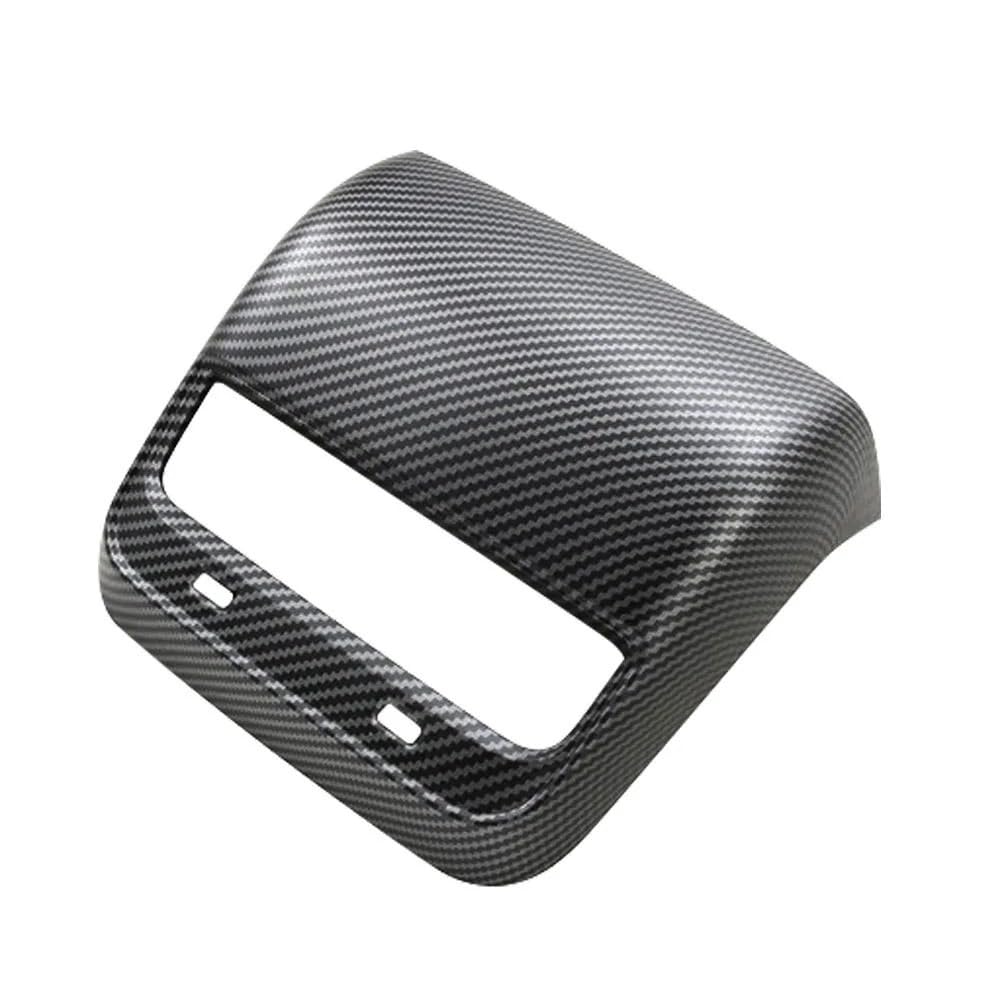 Auto Aufkleber Hinten Air Vent Outlet Abdeckung Für Tesla Für Modell 3/Y 2017-2023 Innen Hinten Air Outlet Abdeckung Zurück Auspuff Vent Abdeckung Auto Zubehör Innenzubehör(Matte Carbon Fiber) von XRUKGUO