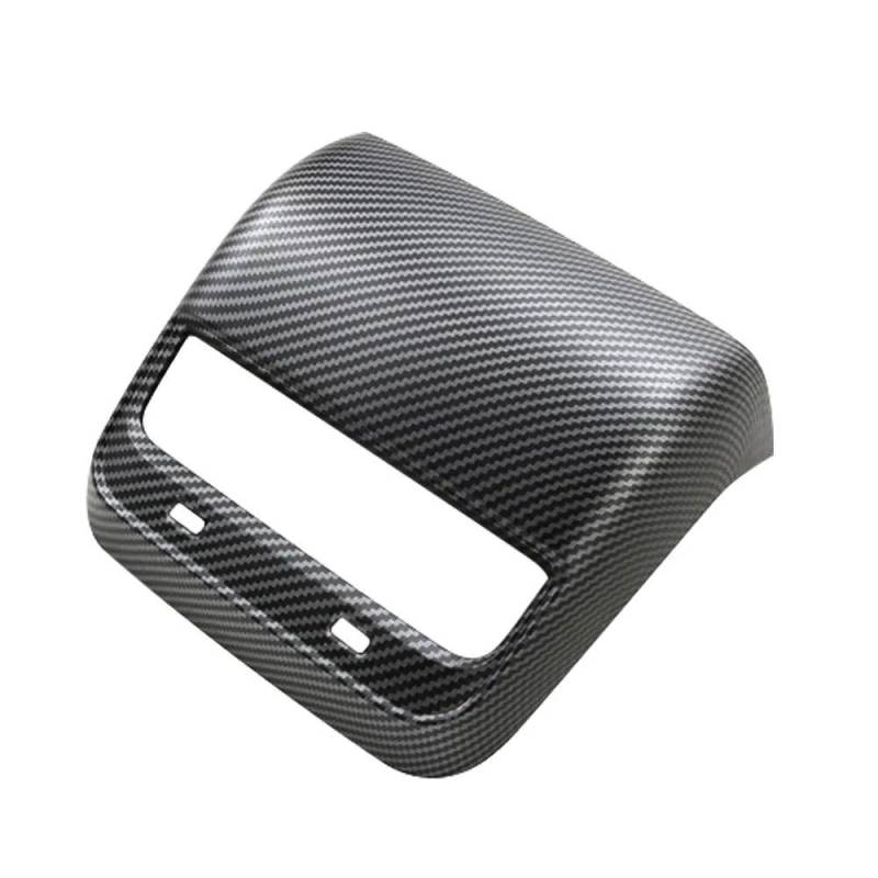 Auto Aufkleber Hinten Air Vent Outlet Abdeckung Für Tesla Für Modell 3/Y 2017-2023 Innen Hinten Air Outlet Abdeckung Zurück Auspuff Vent Abdeckung Auto Zubehör Innenzubehör(Matte Carbon Fiber) von XRUKGUO