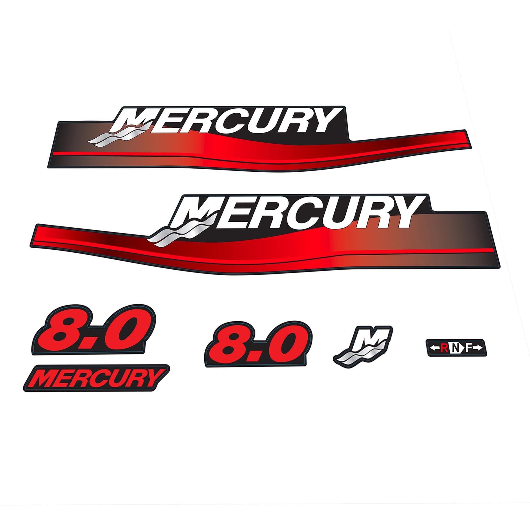 XRmarine Aufkleber für Mercury 8 PS Zweitakt Außenbordmotor, Rot, Aufkleber-Set, Reproduktion, 8 PS, 2-Takt, 808526A00 XRmarine Aufkleber für Mercury 8 PS Zweitakt Außenbordmotor, Rot, Aufkleber-Set, Reproduktion, 8 PS, 2-Takt, 808526A00 von XRmarine