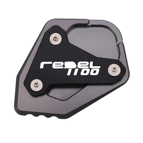 Seitenständer Vergrößerung Platte Für HO&N&DA Rebel CMX1100 CM1100 CMX 1100 2020-2023 Motorrad CNC Kickstand Fuß Seitenständer Verlängerungspolster Unterstützung Vergrößern Platte von XSFIBHKM
