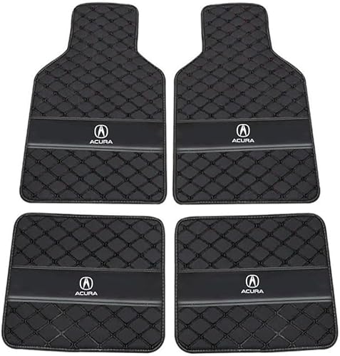 XSYBHD Für Acura CDX 2016-2021 Auto Fußmatten,Maßgeschneiderte Leder Vordere Hintere Reihe Bodenmatten,Allwetter Autoteppich Matten Set(Black) von XSYBHD