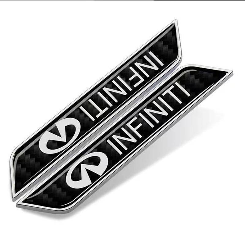XSYBHD Für Infiniti Q50L QX50 QX60 Q70 QX80 ESQ Auto Emblem,Brauch 3D Metall Abzeichen Trunk Lid Side Fender Aufkleber,Nicht leicht zu verformen Karosserie Dekoration(Silver) von XSYBHD