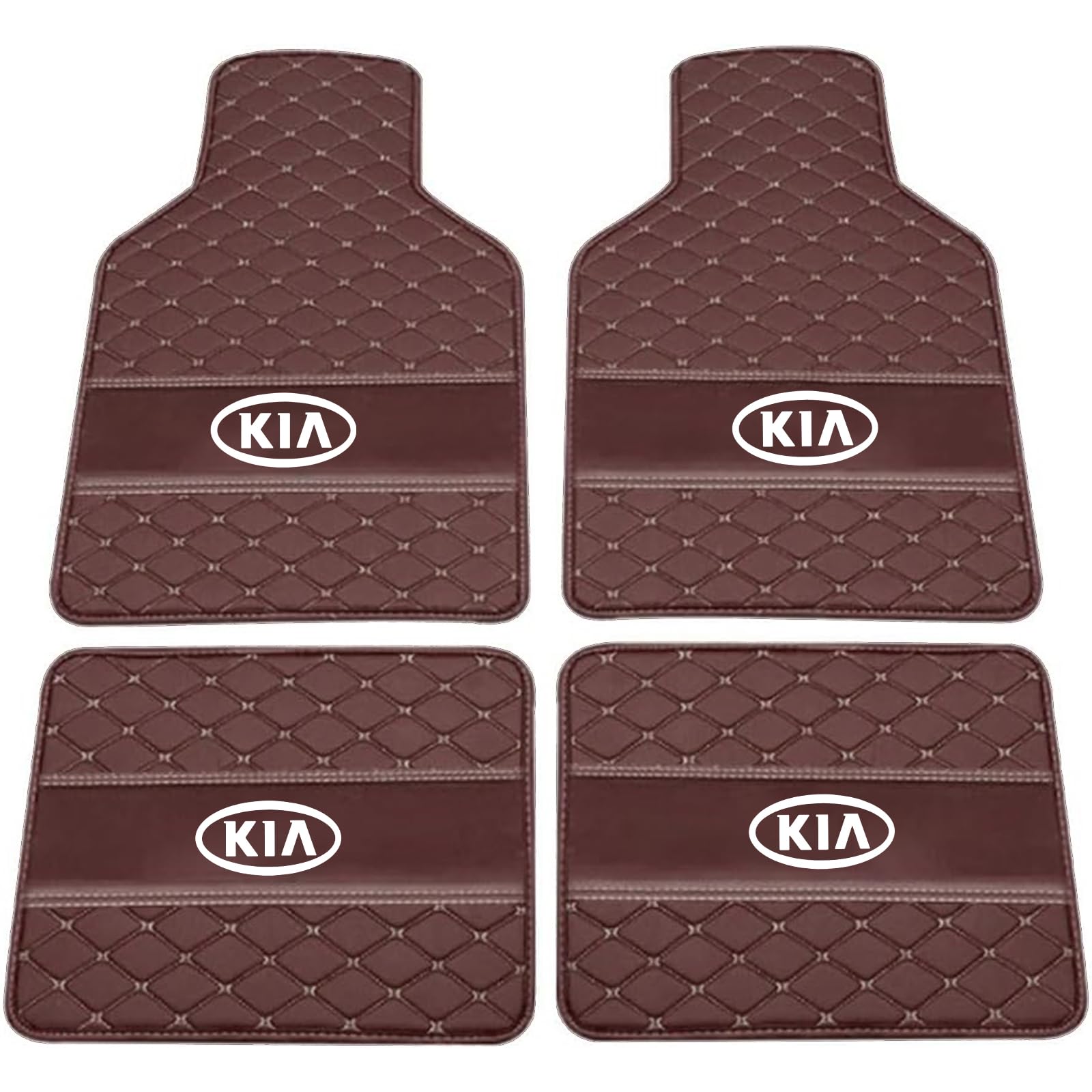 XSYBHD Für KIA Sorento(5seats) 2009-2012 Auto Fußmatten,Maßgefertigte Leder Automatten,Abriebfest Autofußmatten, Schutz vor Verschmutzung Innenzubehör(Red) von XSYBHD