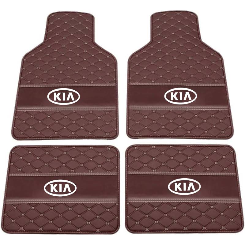 XSYBHD Für KIA Sorento(5seats) 2009-2012 Auto Fußmatten,Maßgefertigte Leder Automatten,Abriebfest Autofußmatten, Schutz vor Verschmutzung Innenzubehör(Red) von XSYBHD