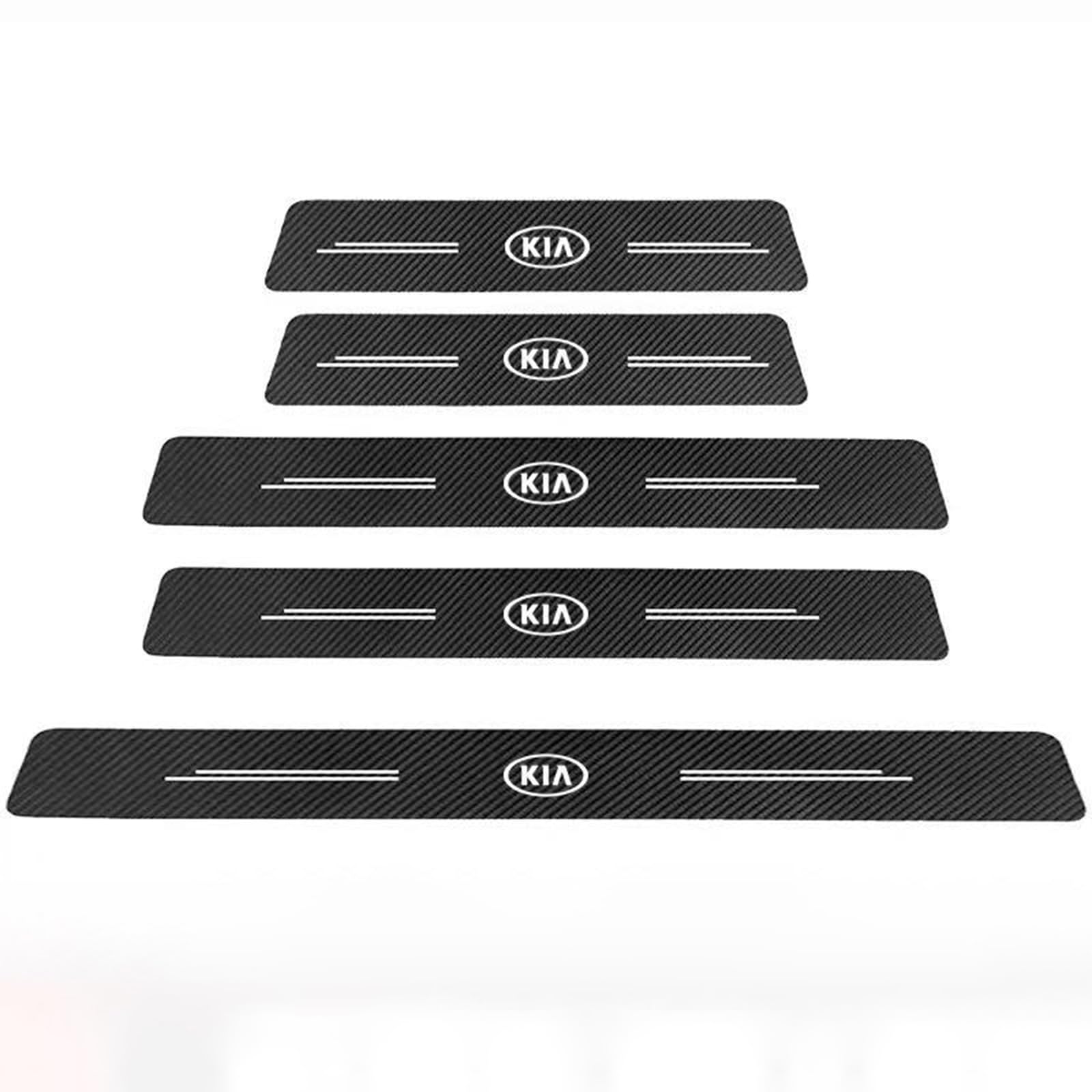 XSYBHD Für Kia Rio Naimo K8 Forte Soul NIRO Car Door Sill Protector,Carbonfaser Gemusterter Auto Türeinstiegsschutz Aufkleber,Kratzfest Schutzschwellenverschleißplatte von XSYBHD