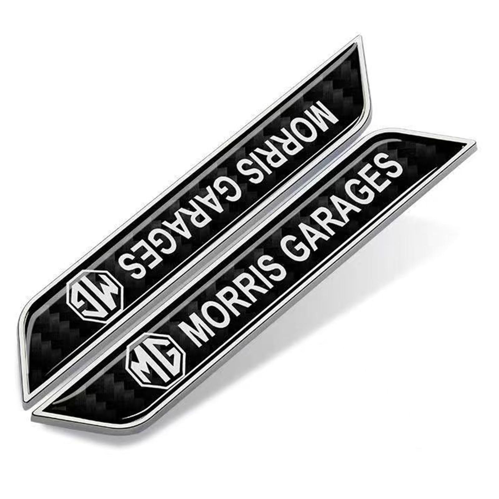 XSYBHD Für MG 7 Cyberster 5 ZS ONE 4 EV 3 SW6 Auto Emblem,Brauch 3D Metall Abzeichen Trunk Lid Side Fender Aufkleber,Nicht leicht zu verformen Karosserie Dekoration(Silver) von XSYBHD
