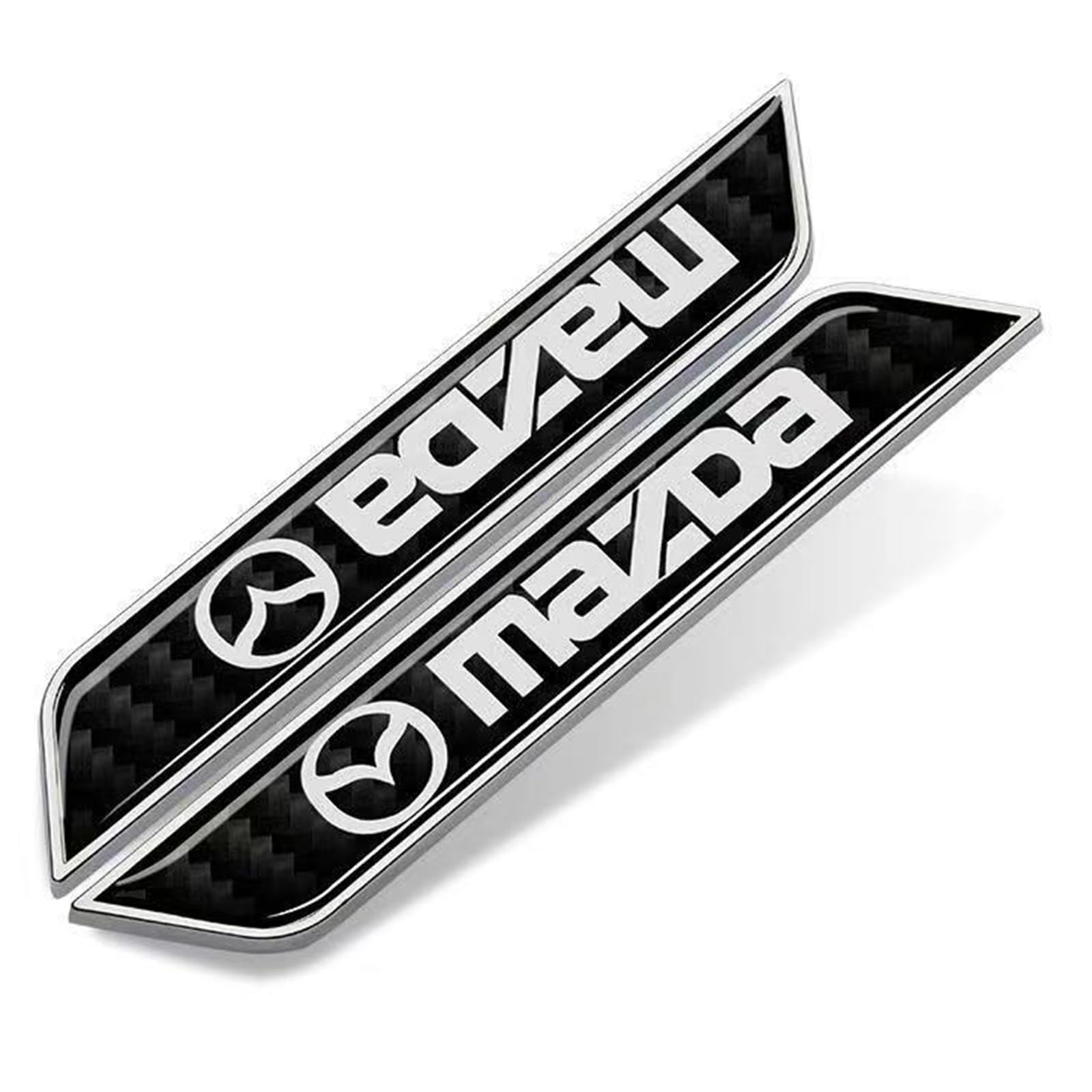 XSYBHD Für Mazda 3 CX-3 Atenza CX-5 CX-70 R360 Auto Emblem,Brauch 3D Metall Abzeichen Trunk Lid Side Fender Aufkleber,Nicht leicht zu Verformen Aufkleber Logo Emblem(Silver) von XSYBHD
