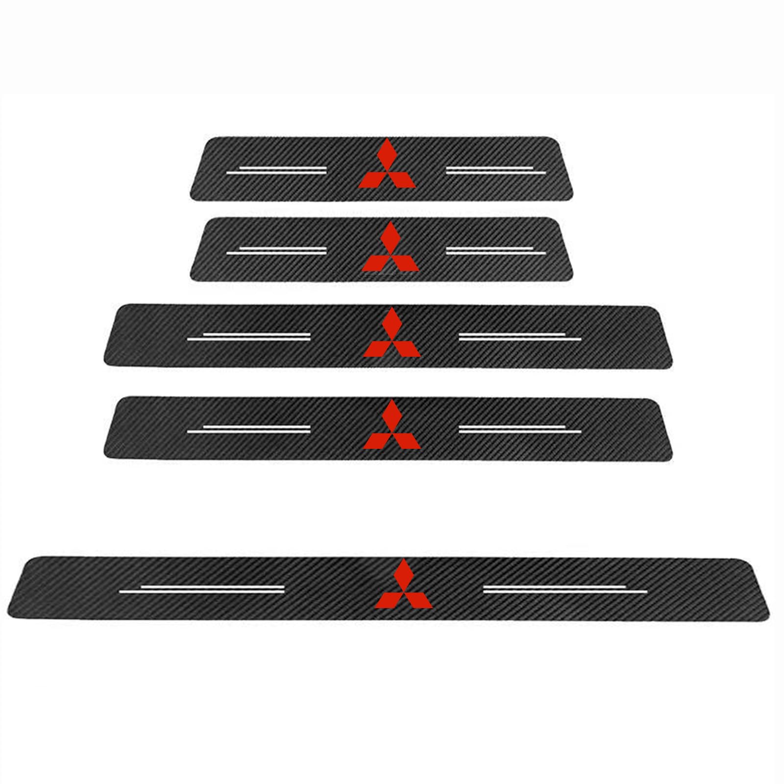 XSYBHD Für Mitsubishi ASX Auto Einstiegsleisten Schutz Türschweller,Carbonfaser Gemusterter Türeinstiegsschutz Aufkleber,Anti Kratz Auto Accessories von XSYBHD