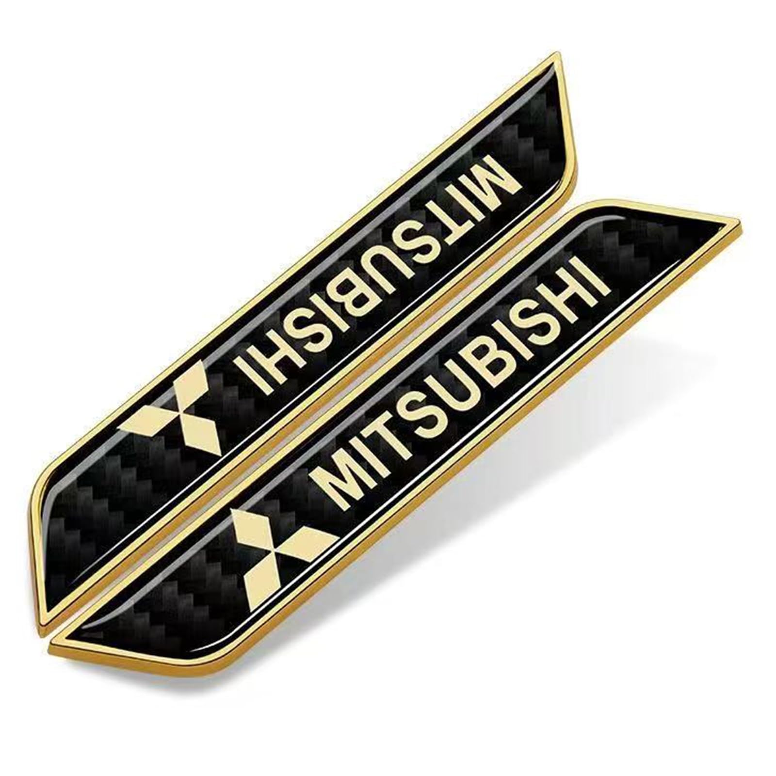 XSYBHD Für Mitsubishi Outlander Pajero ASX Eclipse Cross Auto Emblem,Brauch 3D Metall Abzeichen Trunk Lid Side Fender Aufkleber,Nicht leicht zu verformen Karosserie Dekoration(Gold) von XSYBHD