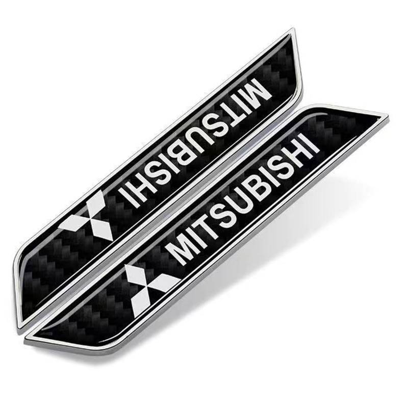 XSYBHD Für Mitsubishi Outlander Pajero ASX Eclipse Cross Auto Emblem,Brauch 3D Metall Abzeichen Trunk Lid Side Fender Aufkleber,Nicht leicht zu verformen Karosserie Dekoration(Silver) von XSYBHD