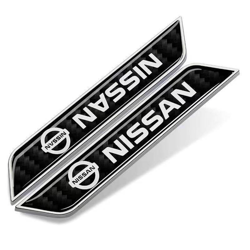 XSYBHD Für Nissan Leaf Note Sakura Sentra Auto Emblem,Brauch 3D Metall Emblem Frontgrill Karosserie Kofferraum Dekoration Aufkleber,Einfach installieren Auto Styling Zubehör(Silver) von XSYBHD