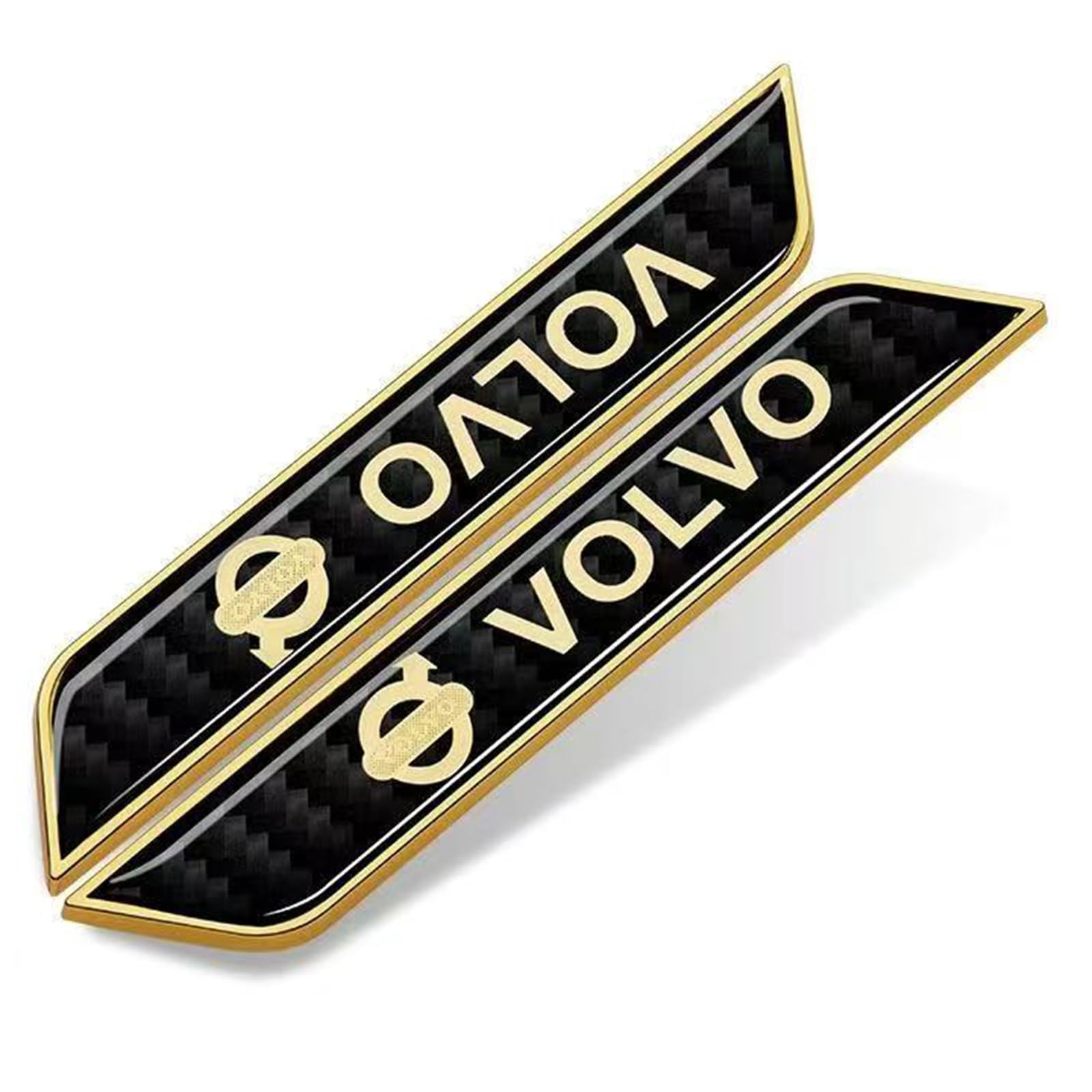 XSYBHD Für Volvo Concept 40.1 Concept 40.2 Auto Emblem,Brauch 3D Metall Abzeichen Trunk Lid Side Fender Aufkleber,Nicht leicht zu Verformen Aufkleber Logo Emblem(Gold) von XSYBHD