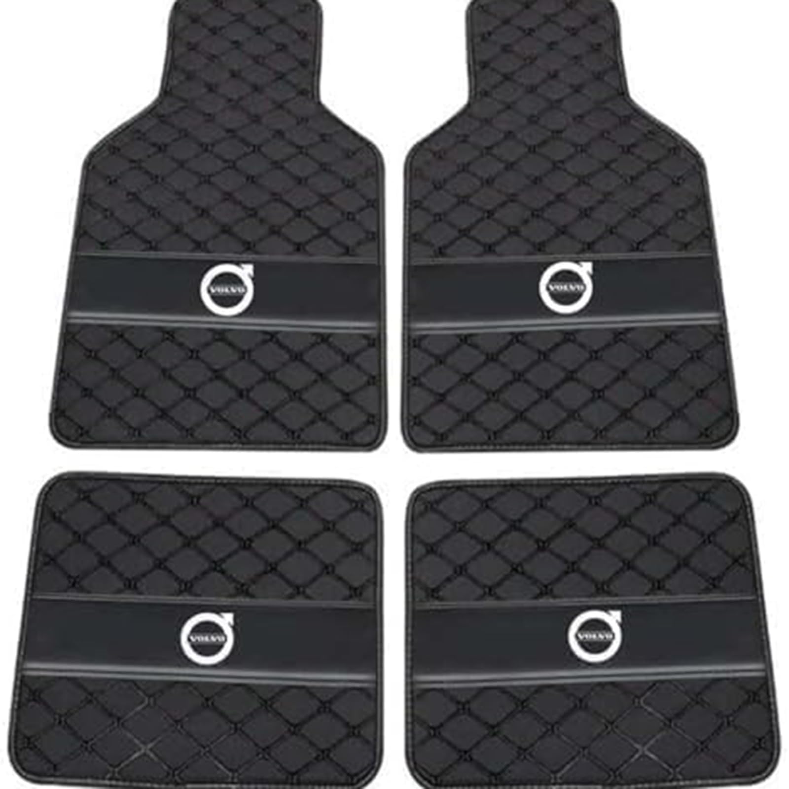 XSYBHD Für Volvov XC Classic 2014-2016 Auto Fußmatten,Maßgefertigte Leder Automatten,Abriebfest Autotepiche, Vollständige Abdeckung Allwetter Innenzubehör(Black) von XSYBHD