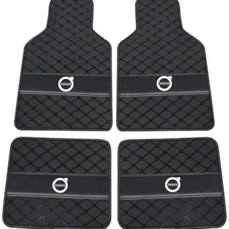 XSYBHD Für Volvov XC Classic 2014-2016 Auto Fußmatten,Maßgefertigte Leder Automatten,Abriebfest Autotepiche, Vollständige Abdeckung Allwetter Innenzubehör(Black) von XSYBHD