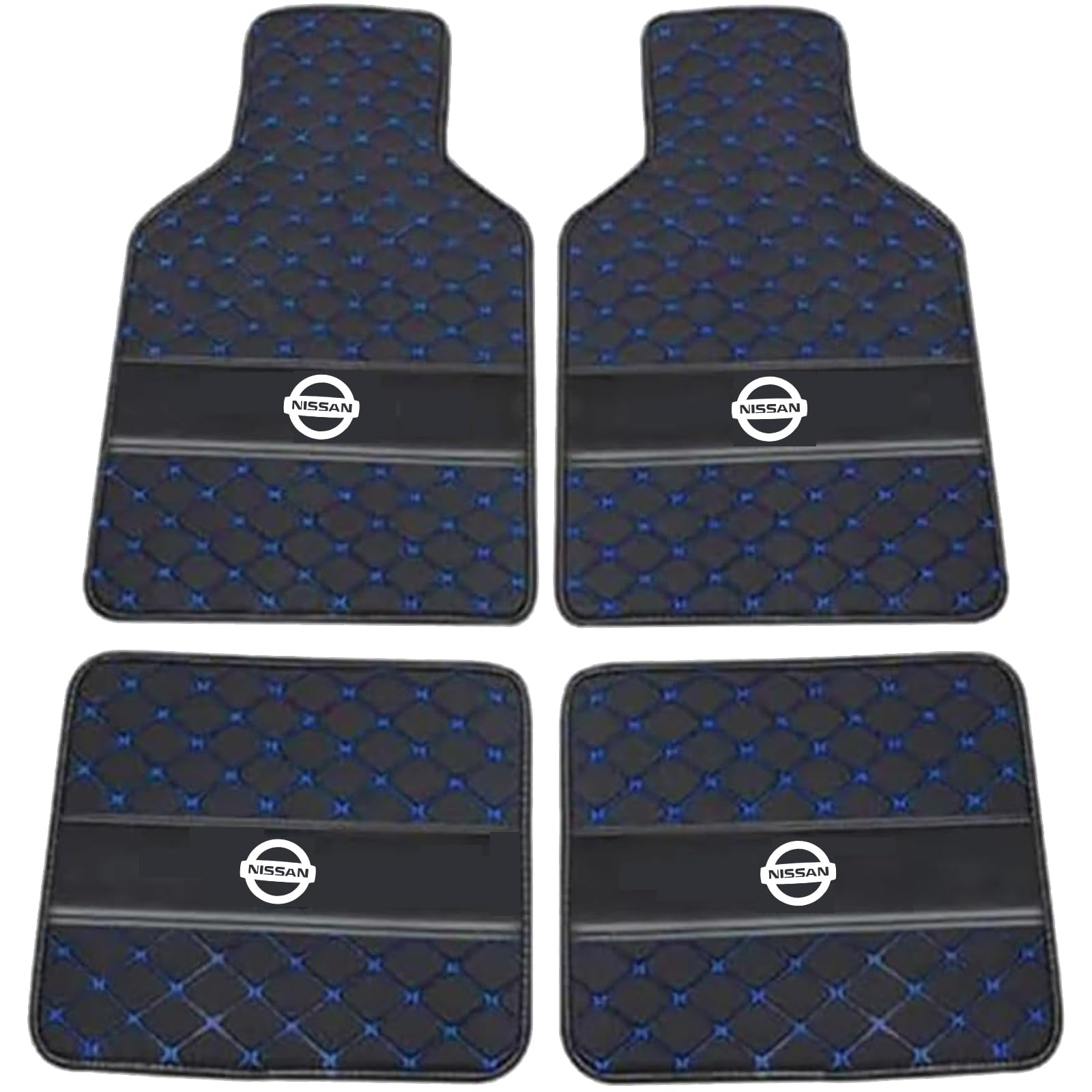 XSYBHD Für Volvov XC Classic 2014-2016 Auto Fußmatten,Maßgefertigte Leder Automatten,Abriebfest Autotepiche, Vollständige Abdeckung Allwetter Innenzubehör(Black Blue) von XSYBHD