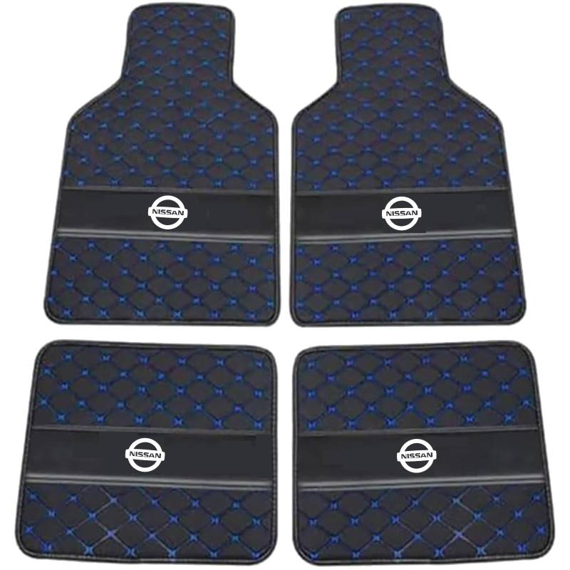 XSYBHD Für Volvov XC Classic 2014-2016 Auto Fußmatten,Maßgefertigte Leder Automatten,Abriebfest Autotepiche, Vollständige Abdeckung Allwetter Innenzubehör(Black Blue) von XSYBHD