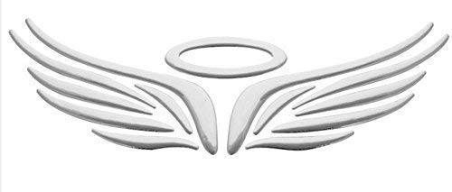 3D Flügel Engelsflügel Angel Auto Aufkleber Sticker Emblem Chrom Silber PVC von XTRAFAST