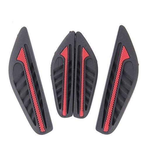 4 x Auto Schwarz Rot Gummi Türkantenschoner Türkantenschutz Aufkleber 4 x Auto Schwarz Rot Gummi Türkantenschoner Türkantenschutz Aufkleber von XTRAFAST