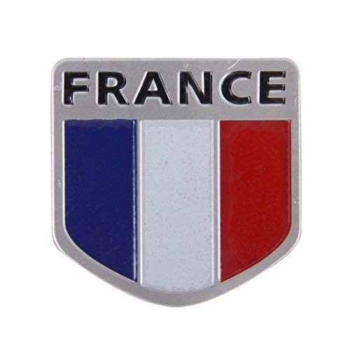 Frankreich France Fahne Flagge Logo Alu 3D Logo Aufkleber Emblem Auto Motorrad Boot von XTRAFAST