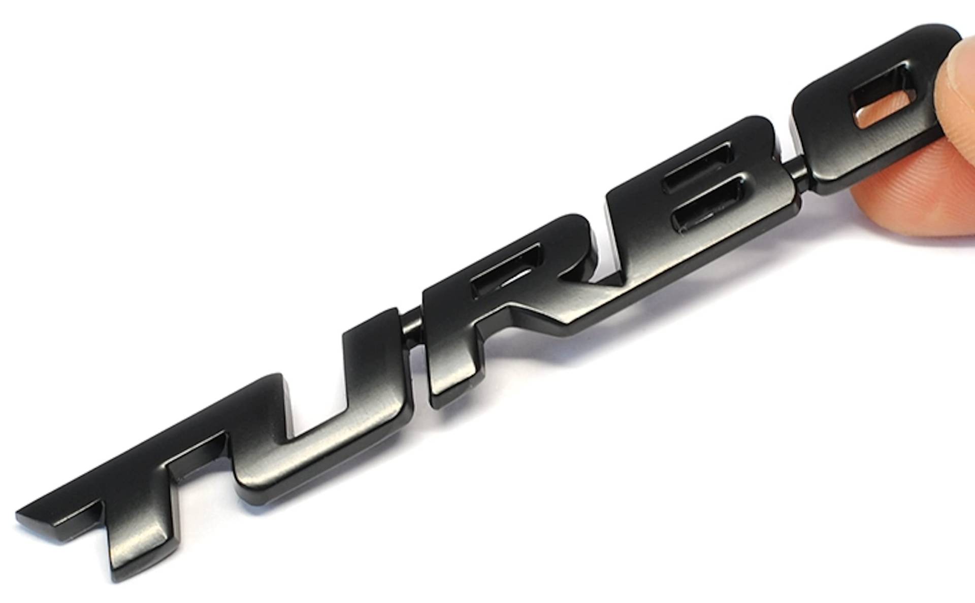 Turbo 3D Schriftzug Metall Schwarz Emblem Aufkleber Sport Sticker Tuning Auto s von XTRAFAST