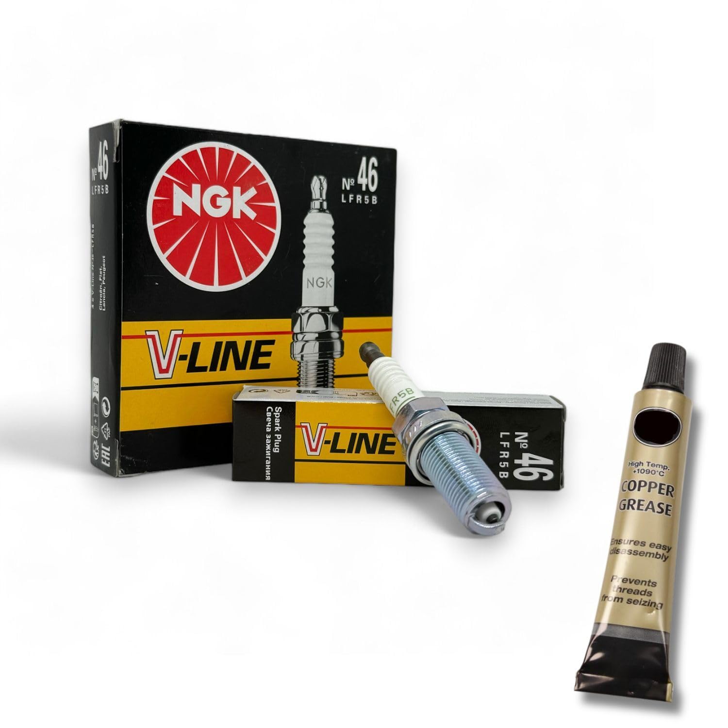 4x Zündkerzen V-Line passt für Citroen C4 Picasso I 1.8/2.0 Bj 2006-2010 + Kupferfett 4x Zündkerzen V-Line passt für Citroen C4 Picasso I 1.8/2.0 Bj 2006-2010 + Kupferfett von XTRM-CAR