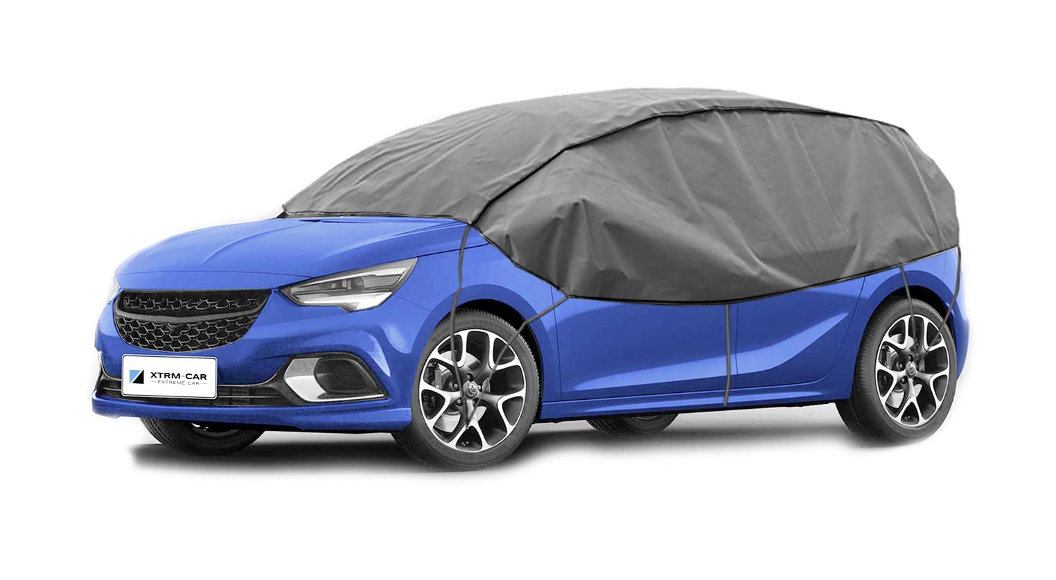 Autoschutzdecke Halbplane Halbgarage von XTRM-CAR kompatibel mit Peugeot 208 Hatchback ideal angepasst von XTRM-CAR