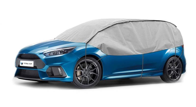 Autoschutzdecke Halbplane Halbgarage von XTRM-CAR kompatibel mit Renault Megane Hatchback ideal angepasst von XTRM-CAR