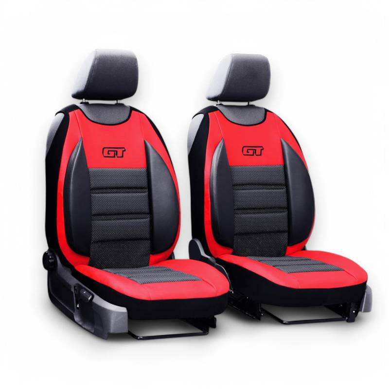 XTRM-CAR Sitzbezüge GT Ergonomic für Cupra Formentor -Hochwertige Autositzbezüge - 2 STK - GT ROT von XTRM-CAR