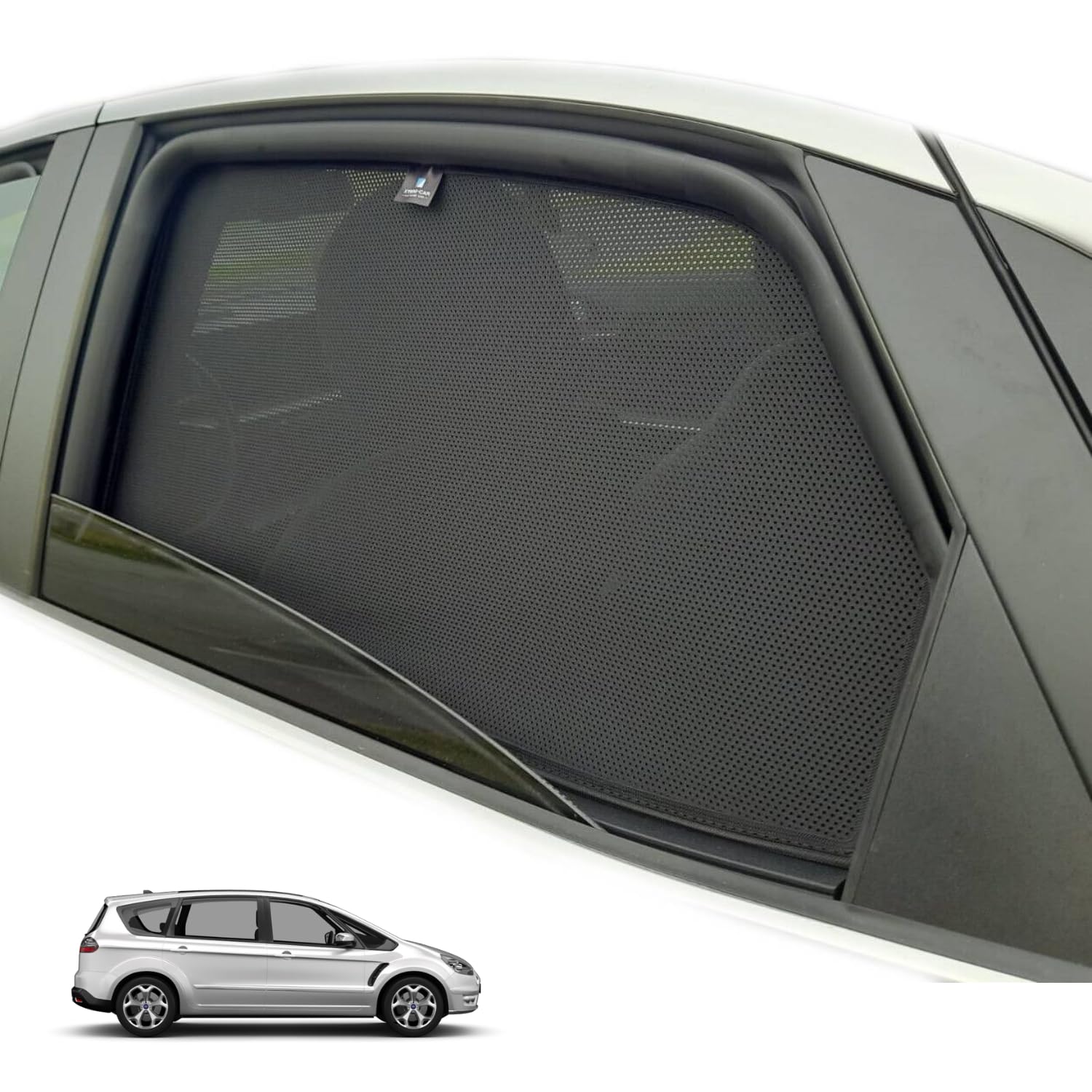 XTRM-CAR Sonnenschutz Blenden für Ford S-Max II Bj. 2014-2023 ideal angepasst, Höhste Qualität UV-Schutz und Hitzereduktion (Nur hintere Türen) von XTRM-CAR