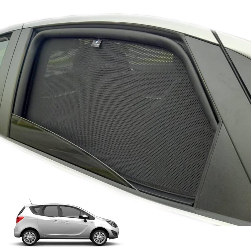 XTRM-CAR Sonnenschutz Blenden für Opel Meriva A Bj. 2003-2010 ideal angepasst, Höhste Qualität UV-Schutz und Hitzereduktion (Nur hintere Türen) von XTRM-CAR