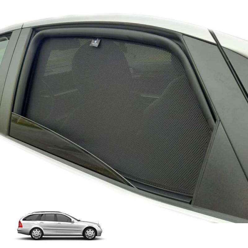 XTRM-CAR Sonnenschutz Blenden passt für Mercedes C-Klasse S203 Kombi 2001-2007 ideal angepasst, UV-Schutz, Hitzereduktion (Komplettes Set) von XTRM-CAR