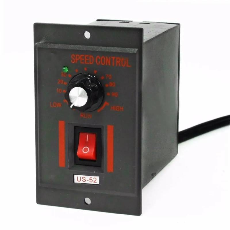 Einstellbarer Drehzahlregler 1 Stück 220 V AC Drehzahlregelung 25 W 40 W 60 W 90 W 180 W 200 W 15 W Geschwindigkeit einstellbar 50 Hz 60 Hz US-52 Getriebemotor Drehzahlregler CW CCW Regler(90W) von XTXTX