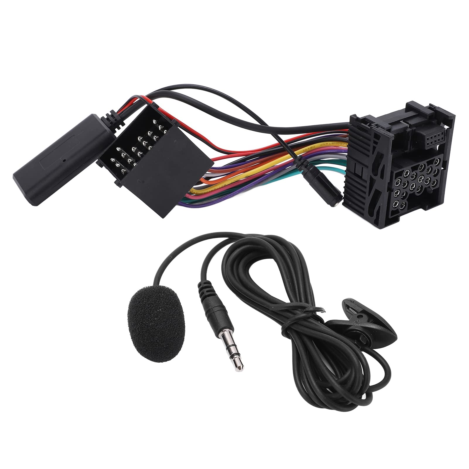 Auto 10 Pin Bluetoth Modul Adapter - AUX in Kabel, Mic phone Integration, Kompatibel mit E46 320 325 323 328 330 M3 3-Serie für freihändiges Telefonieren und drahtloses Musik-Streaming von XTevu