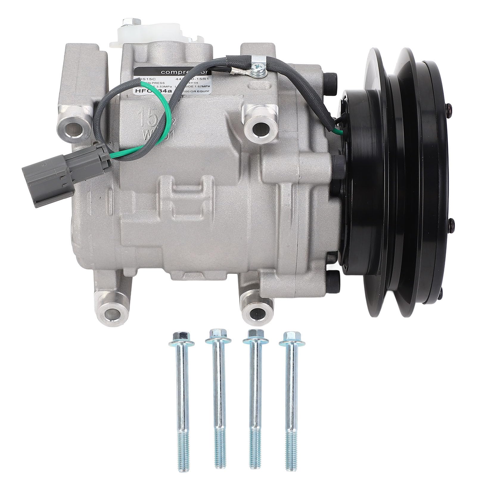 XTevu-AC-Kompressor, 447190 15R1 Klimaanlagenpumpe für Bagger, Legierungsstahl-HLK-Kompressor-Austausch für Komatsu PC110-7 PC110-8 PC500-7 PC500-8 XTevu-AC-Kompressor, 447190 15R1 Klimaanlagenpumpe für Bagger, Legierungsstahl-HLK-Kompressor-Austausch für Komatsu PC110-7 PC110-8 PC500-7 PC500-8 von XTevu