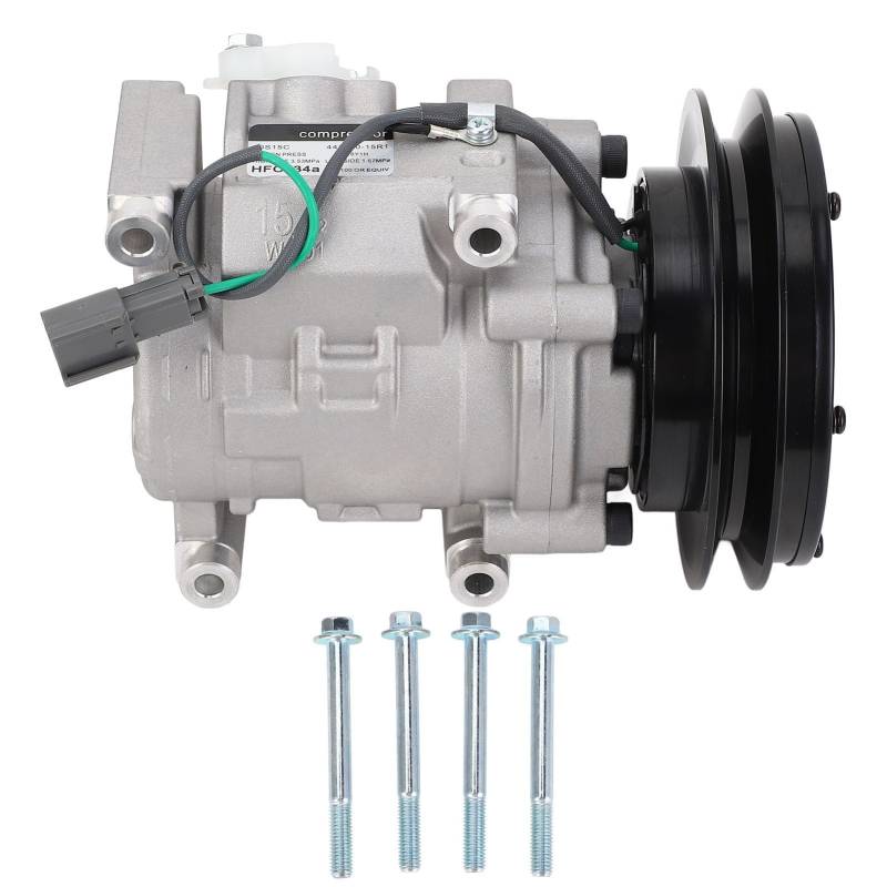 XTevu-AC-Kompressor, 447190 15R1 Klimaanlagenpumpe für Bagger, Legierungsstahl-HLK-Kompressor-Austausch für Komatsu PC110-7 PC110-8 PC500-7 PC500-8 von XTevu