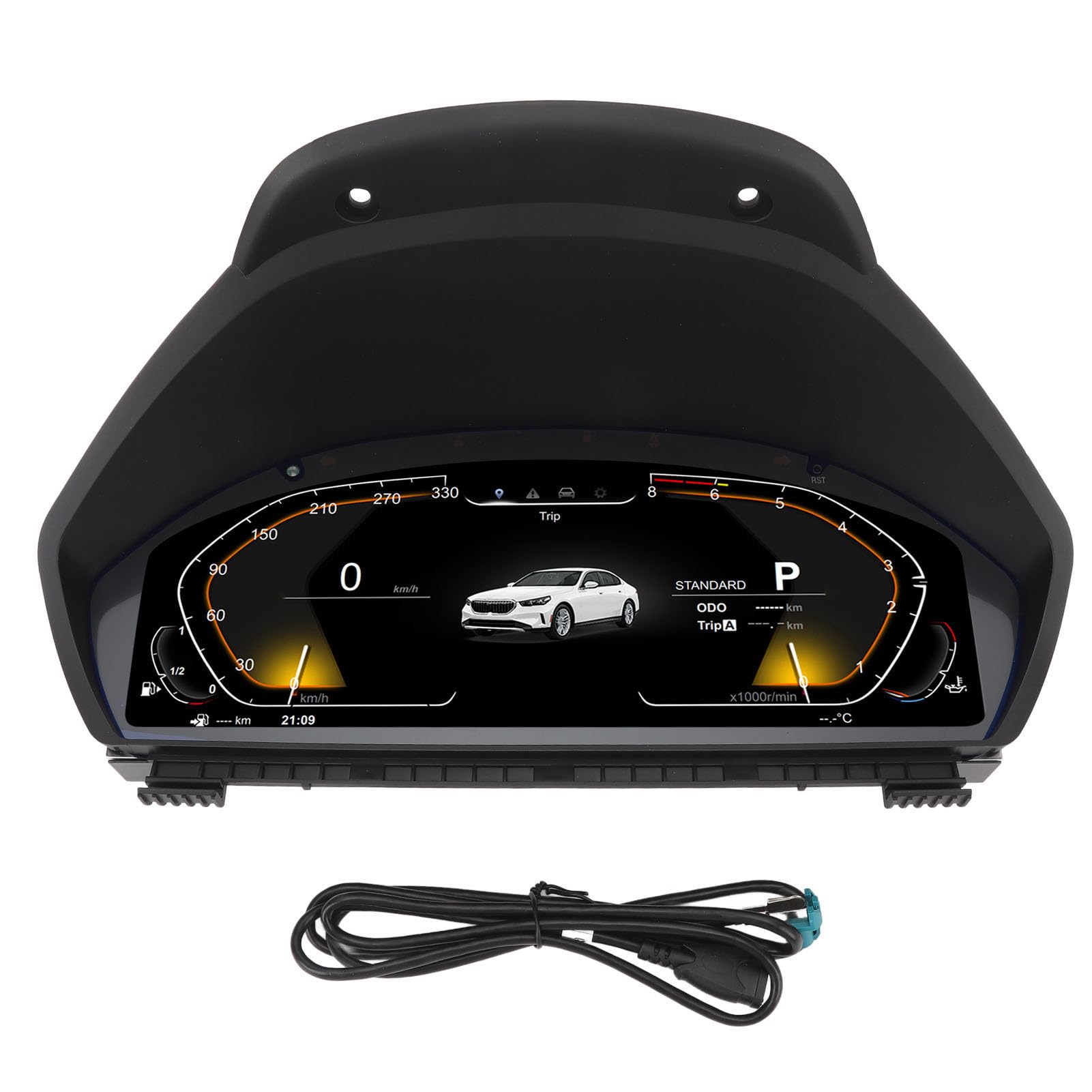 XTevu Digitales Instrumentenpanel, 12,3-Zoll-LCD-Tachometer-Cluster, kompatibel mit der 3er- und 4er-Serie, Auto-Armaturenbrett-Anzeigeeinheit von XTevu