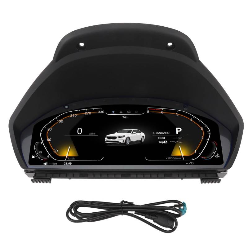 XTevu Digitales Instrumentenpanel, 12,3-Zoll-LCD-Tachometer-Cluster, kompatibel mit der 3er- und 4er-Serie, Auto-Armaturenbrett-Anzeigeeinheit von XTevu