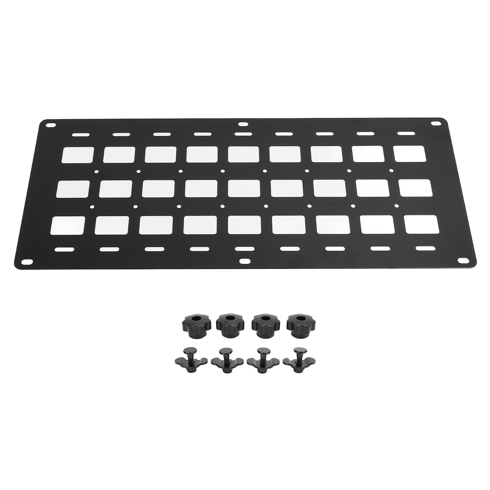 XTevu Molle-Panel, Aufbewahrungs-Organizer für LKW-Ladeflächen, kompatibel mit 810 x 340 x 2 mm Befestigungsbasis, multifunktionales L-Schienen-Ladungsmontagebrett XTevu Molle-Panel, Aufbewahrungs-Organizer für LKW-Ladeflächen, kompatibel mit 810 x 340 x 2 mm Befestigungsbasis, multifunktionales L-Schienen-Ladungsmontagebrett von XTevu