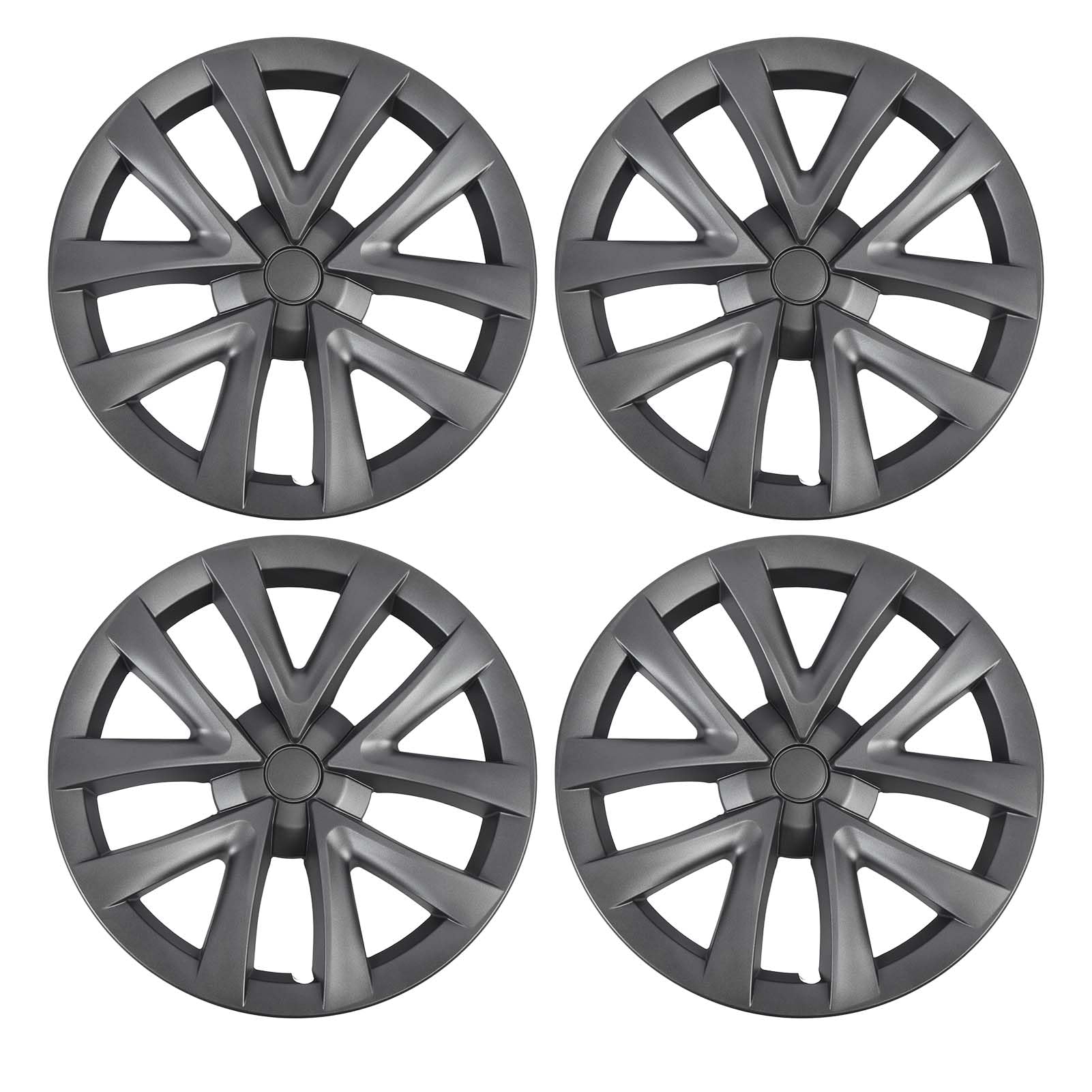 XTevu Radkappenschutz, Felgenabdeckung, kompatibel mit 2017 bis 2023, 4 Stück 18-Zoll-Radkappen, vollständig umwickelter Felgenschutz, Ersatz (Gunmetal Grey) von XTevu