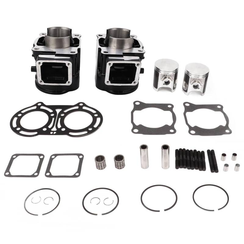 XTevu Zylinderkit, Kolbendichtung, kompatibel mit Banshee 350 YFZ350 1987-2006, 2GU-11311-00-00 Ersatz, 64 mm Bohrung 6,5: 1 Kompression oberes Ende von XTevu