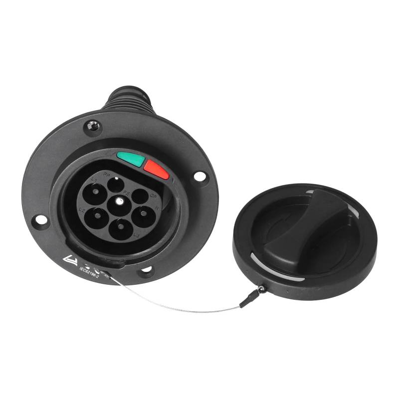 Xtevu EV-Ladebuchse, Typ 2 Ladestopfen 16A Einphase IEC 62196-2, Ladeanlagenadapter für Elektrofahrzeuge, IP54-Schutz 480 V Drei Phase von XTevu